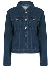 Women's Denim Jean Jacket Lightweight Stretch Cotton Bright Colour Pastel Coat