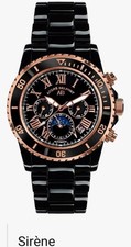 André Belfort Siren Rose Gold Black Automatic Model:AB-7110
