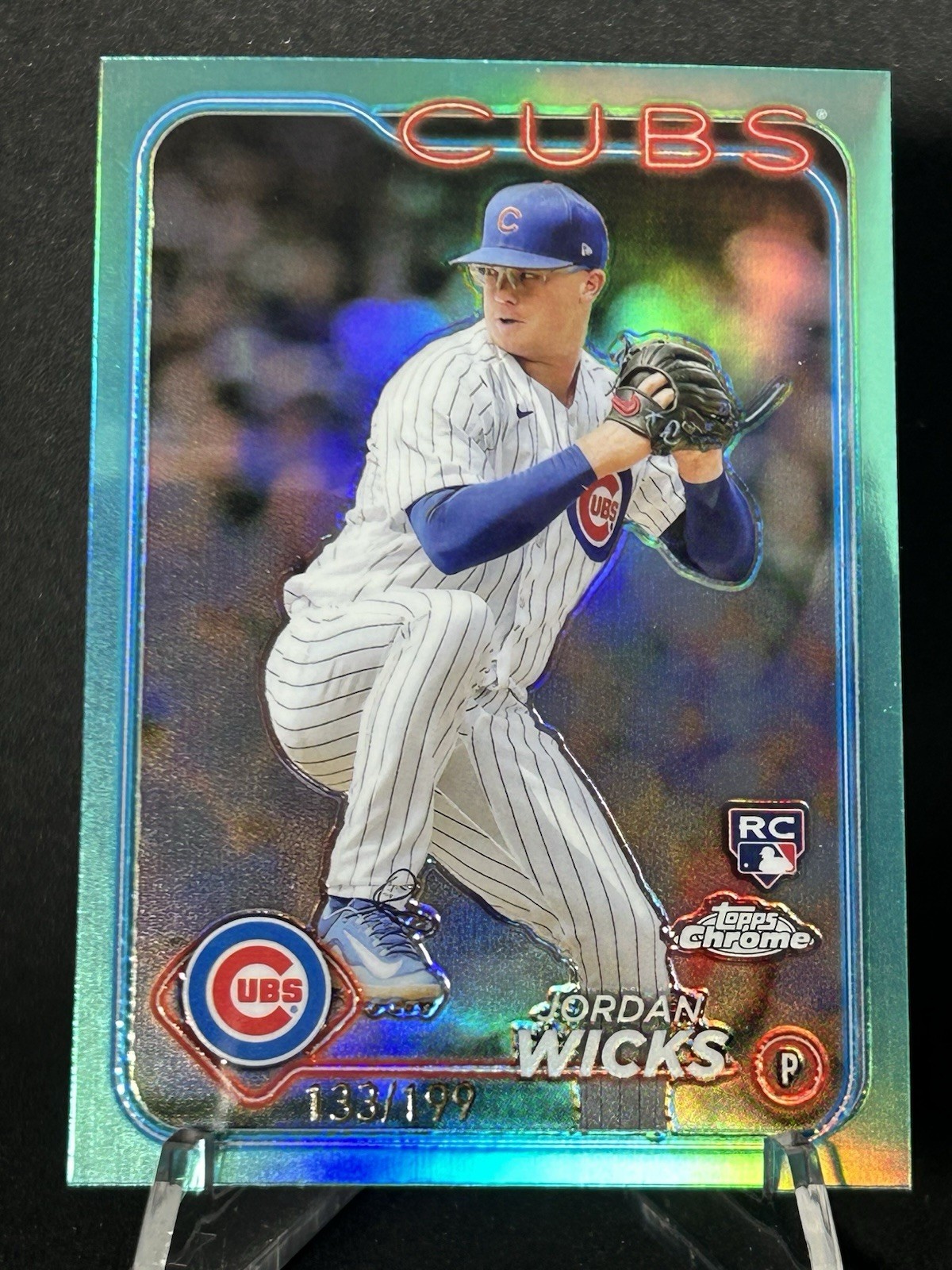 2024 Topps Chrome #67 Jordan Wicks True Aqua Refractor #/199 RC Rookie Card