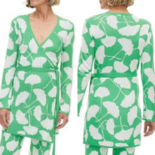 Diane Von Furstenberg Target Sweater Wrap Tunic Dress Ginkgo Green Size Large