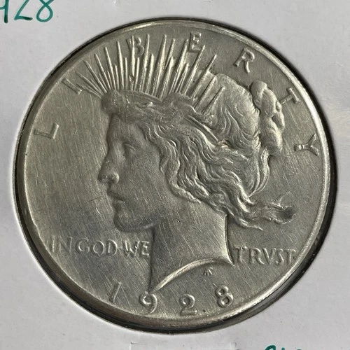 1928 Key Date Peace Dollar Cleaned