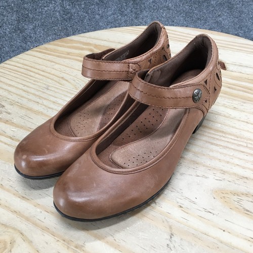 Rockport Cobb Hill Shoes Womens 6M Abbott Ankle Strap Brown Leather Block CG8442 - Picture 6 of 18