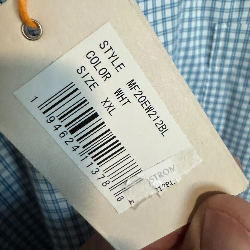 Camisa Peter Millar Summer Comfort Para Hombres 2XL XXL Azul A Cuadros Rendimiento Elástica Foto 4 de 4