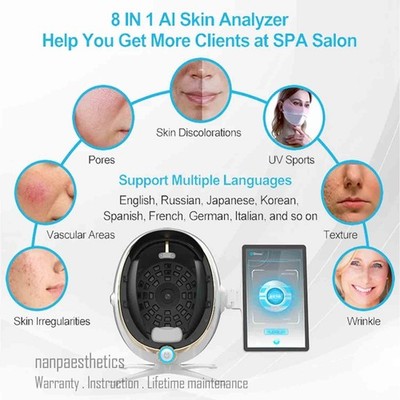 Pro Dermatologia Face 3D Facial Skin Analyzer Scanner Machine Salon Spa Analysis