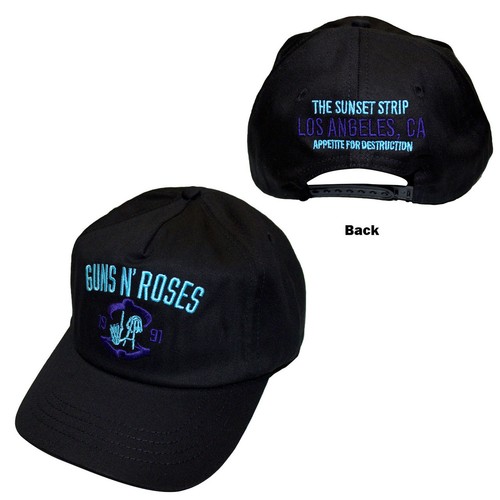 Guns N Roses - Sunset Strip '91 - Black OSFA  Snapback Baseball  Cap
