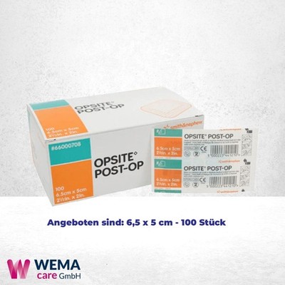 Opsite Post-OP steril Wundverband 6,5x5 cm, 100 Stk. PZN 01447424