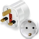 EU Euro Europe European to UK Visitor Travel Adaptor Plug Adapter BS8546