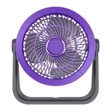 5-Speed Rechargeable USB Desktop Fan with Night Light and Adjustable Angle
