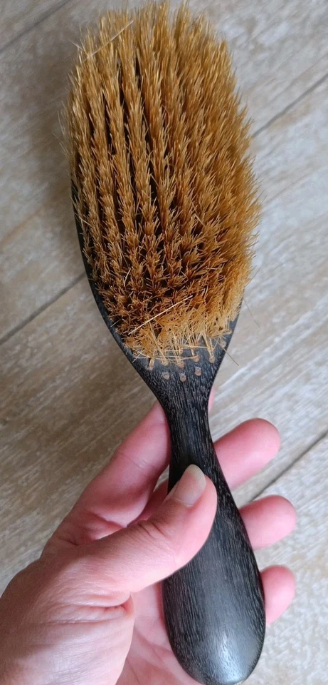 Ancienne Brosse À Cheveux En Ébène Avec Monogramme Style Napoléon III - Photo 4/4