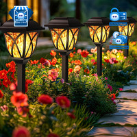 Solarlampen 6 StüCk Led Gartenleuchten Flackernde Flamme FüR AußEn Terrasse
