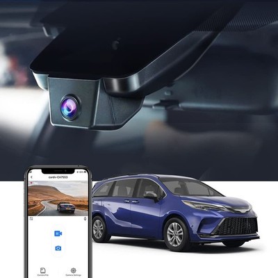Fitcamx 4K Dash Cam Suitable for Toyota Sienna 2021-2026 LE Limited XLE Plati...
