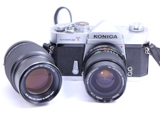 Vivitar 35mm f1.9 w Konica Autoreflex T film Camera Hexar 135mm f3.5 AR Lens lot