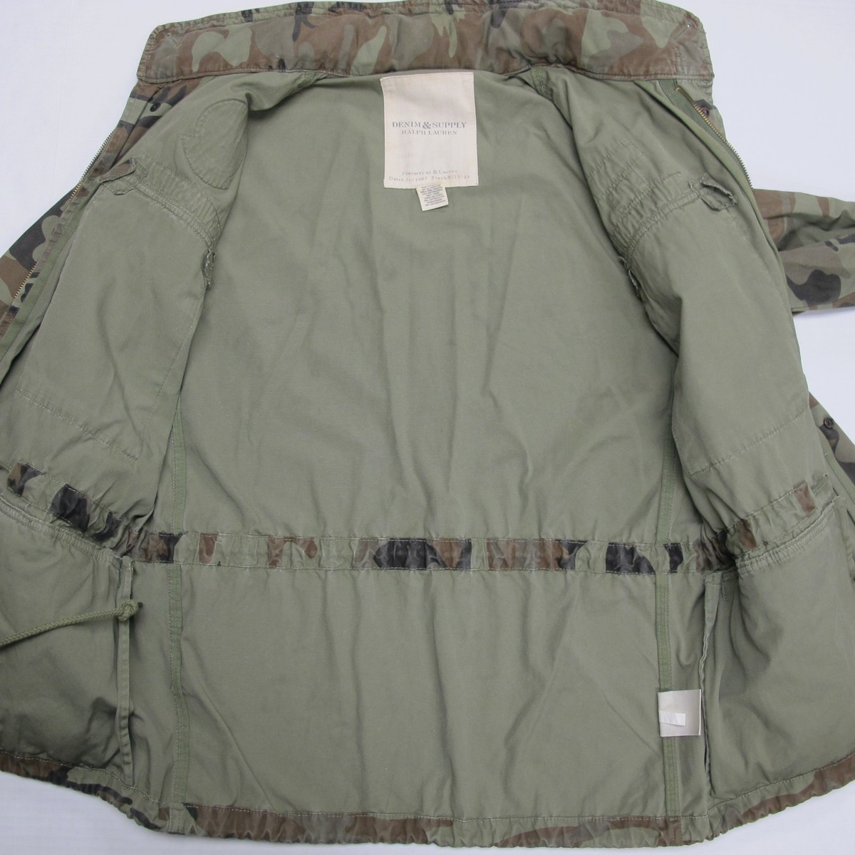 Ralph Lauren Denim Supply Field Jacket Mens M Woodland Camo M-65