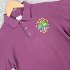 2003 NH Jamboree Daniel Webster Council Staff Plum Polo Shirt Men's Size L BSA