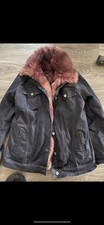 Free Soul Jeans Jacke In M Neu Fell Zum Abnehmen Blau Rot