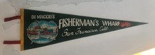 RARE Dimaggio's Fisherman's Wharf Pennant / c1940 / Great Color & Graphics