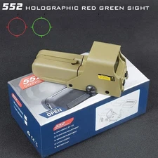 552 Holographic Red Green Dot Reflex Sight Scope Tactical Hunting 20mm Rail