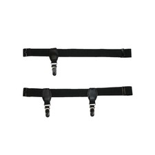 CTM Men's Elastic 1 Inch Wide Single and Double Sock Garters Pack of 2 