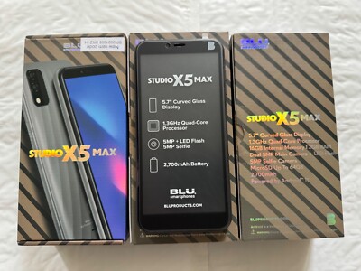 BLU STUDIO X5 MAX Android Smart Phone 16GB Dual Sim UNLOCK New