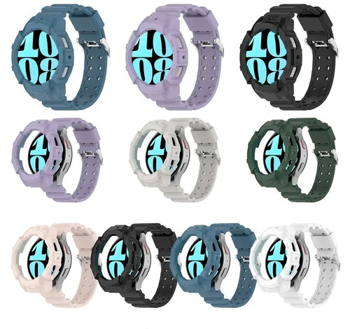 Armor Case + Band for Samsung Galaxy Watch 7 / 6 40mm 44mm Sports Silicone Strap - Picture 16 of 28