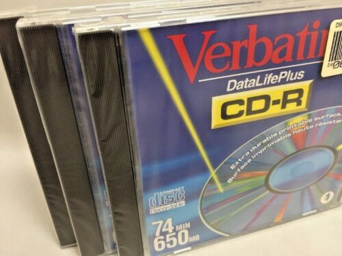Lot of 3 Verbatim CD-R 74 Minutes 650MB New in Package (NIP) - Zdjęcie 1 z 1