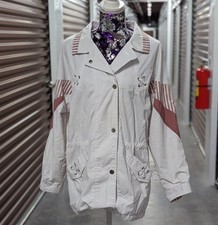 Vintage Karizma East Ltd White & Mauve Windbreaker Jacket