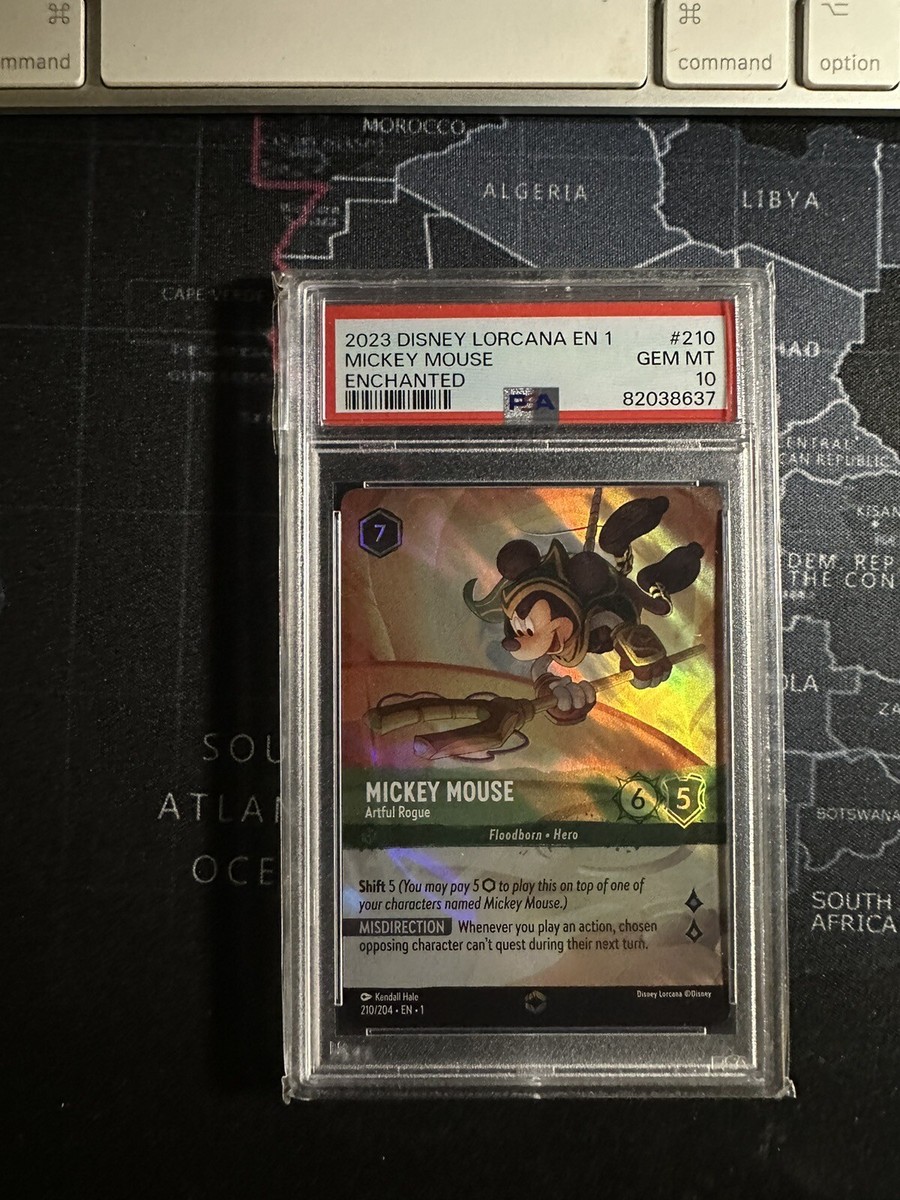 PSA GEM MT 10 - Disney Lorcana Mickey Artful Rogue 210/204 PSA GEM MT 10 - Disney Lorcana Mickey Artful Rogue 210/204