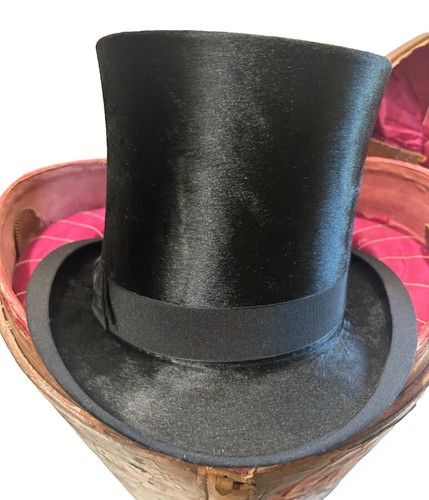 Cappello A Cilindro / Cappello A Tubo Da Stufa In Pelle Rosa - Foto 8