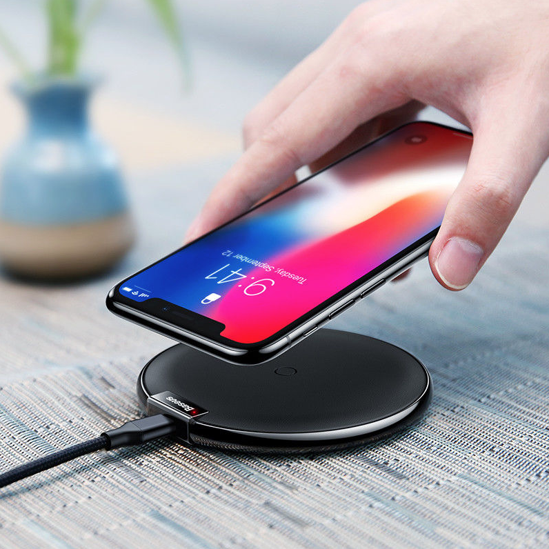 Wireless Mobile Phone Charger Pad BLACK for Any Qi-enabled devices Baseus