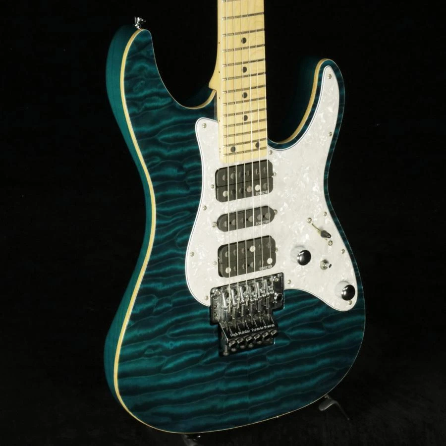 Schecter SD-II-24-AS See-thru Blue Electric Guitar