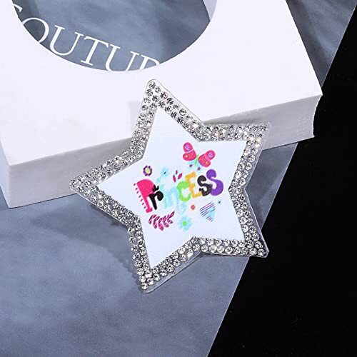 Create Idea 8-Pack Star Rhinestone Iron-On Patches | Colorful Applique For Clothing Decoration DIY 7 thumbnail image
