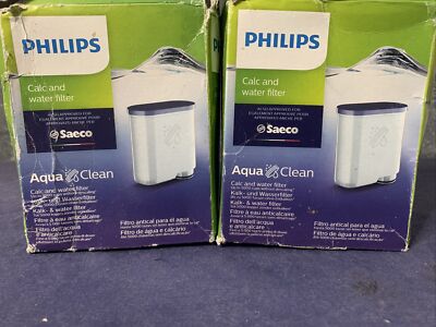 2 Pack PHILIPS SAECO AquaClean Calc and Water Filter CA6903/10 New C5