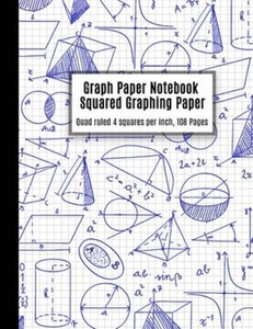 graph paper notebook squared graphing paper quad ruled 4 squares per