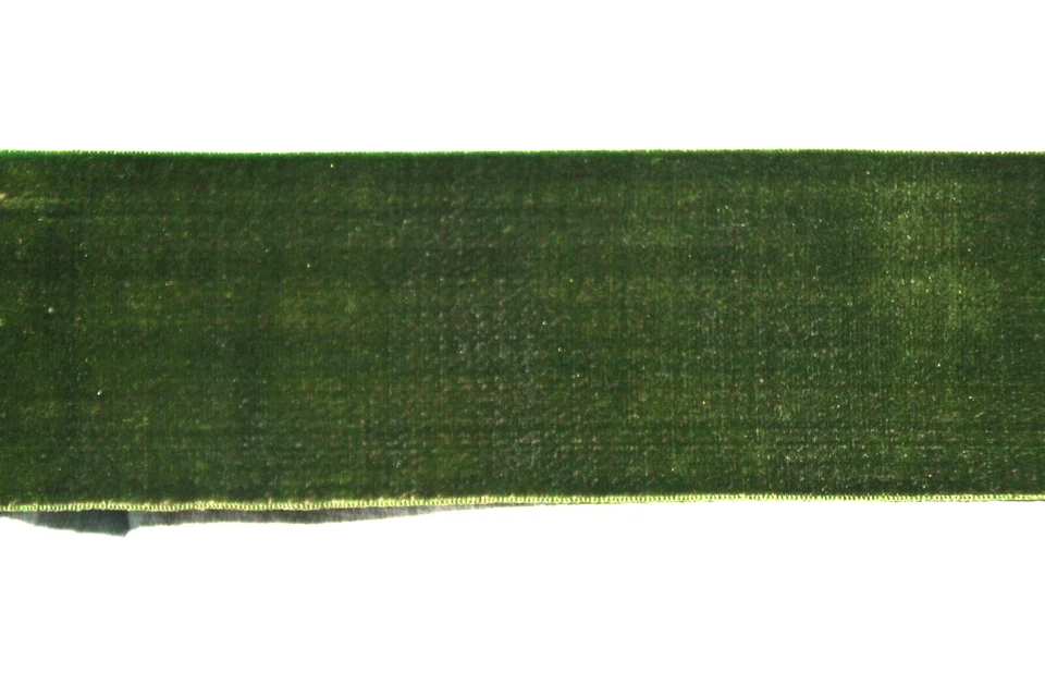 Galon de velours vert. 2.60 m x 5.8 cm - Photo 3/4