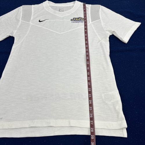 James Madison Dukes Shirt Women's M White Nike Short Sleeve JMU Lacrosse - Picture 8 of 11