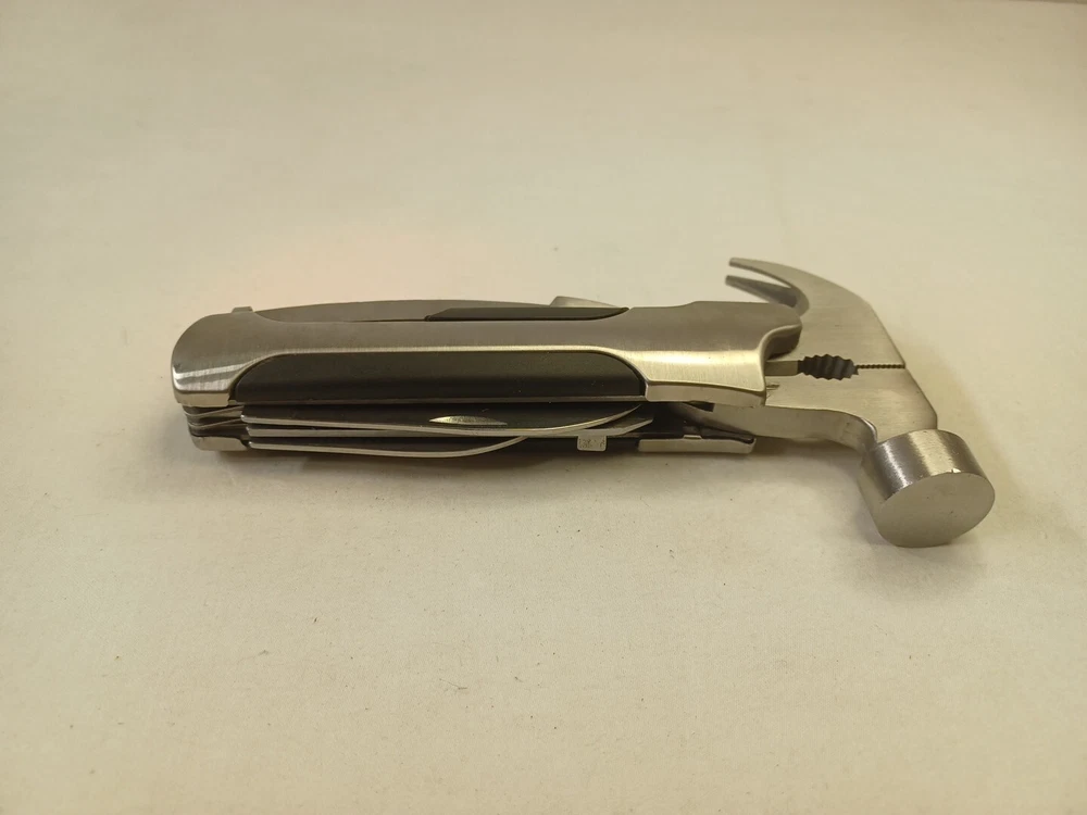 Multi Tool Knife Pliers Hammer W/ Compass Keychain Gift Stocking Stuffer