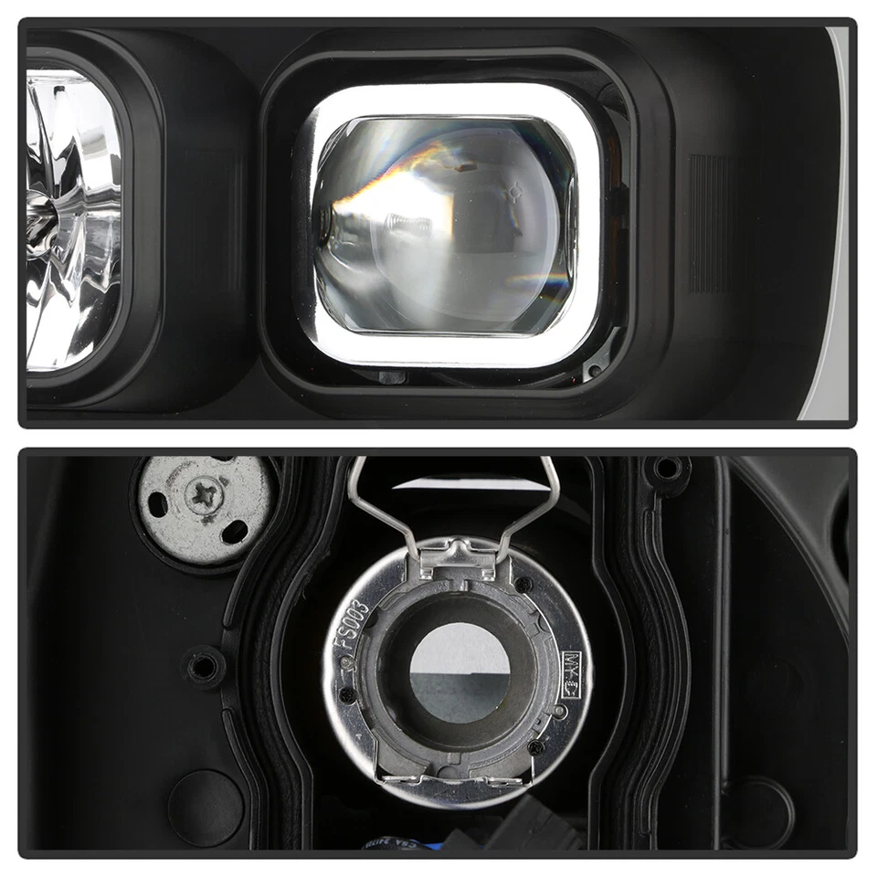 NEW Black 2007-2014 Chevy Suburban Tahoe Avalanche LED DRL Projector Headlights - Imagem 4 de 4