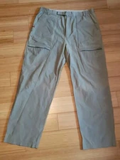 Jeep Pants Mens 38 Dark Beige Cargo Pocketed Zip