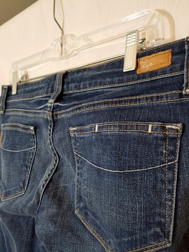 Paige Laurel Canyon Flare Boot Cut Jeans Women's 31 Dark Blue Wash Premium  - Picture 4 of 5