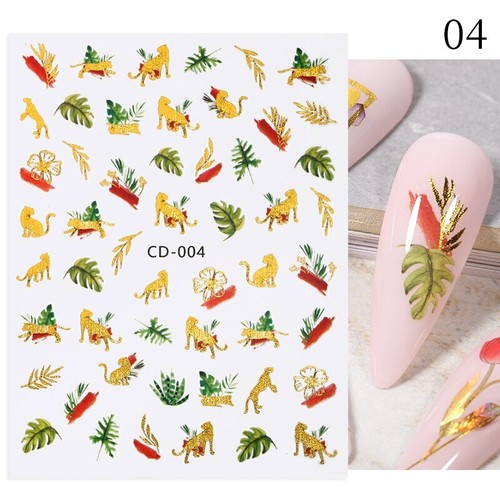 1Pc 3D Nail Sticker Maple Leaves Self Adhesive Tulip Flower Leaf Sliders Decals - Picture 11 of 62
