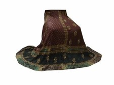 Om Vintage Indian Wedding Georgette Hand Beaded Brown Lehenga LP12