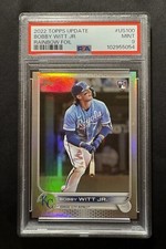 2022 Topps Update Bobby Witt Jr Rainbow Foil US100 Royals Rookie PSA 9 MINT RC