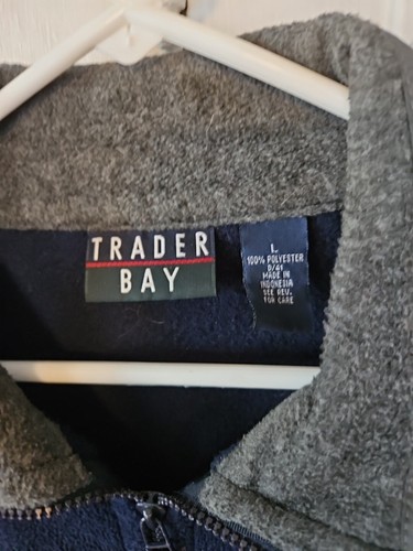 Mens Large Trader Bay Jacket Blue Polyester - Picture 2 of 3