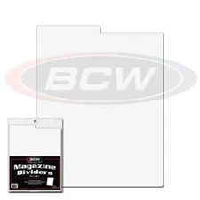 (10 Dividers) BCW Magazine Divider with Tab, White, Acid Free, Archival Quality