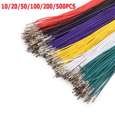 26AWG DuPont 2.54mm Terminal Wire Single/Double Head Crimp Connector Cables 30cm