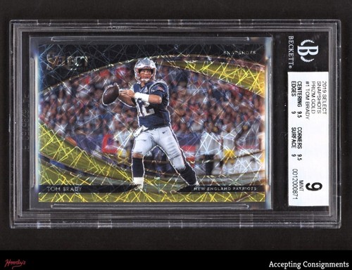 Tom Brady [Gold Prizm] #1 card from 2019 Panini Select Snapshots