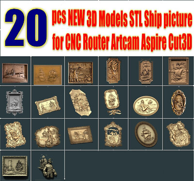3D stl files relief SHIP  for CNC router cnc machine milling