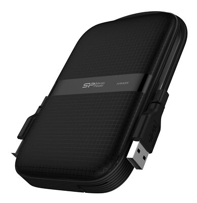 2TB Silicon Power Rüstung A60 Stoßfeste tragbare Festplatte - USB3.2 - All-Black