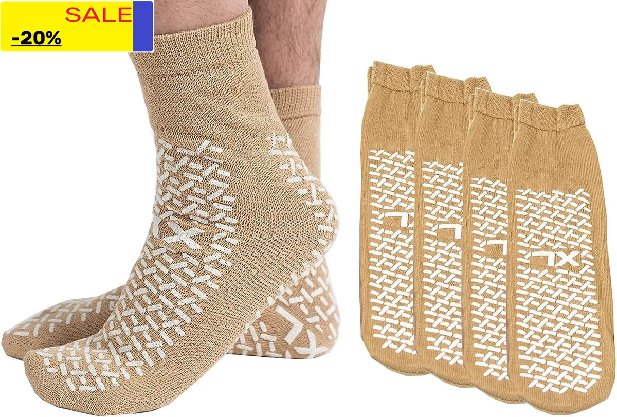 Double Tread Slipper Socks, Hospital Socks, COTTON/REGULAR FITS