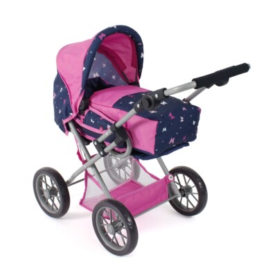 Bayer Chic 2000 Kombi-Puppenwagen LENI Butterfly navy-pink TOP